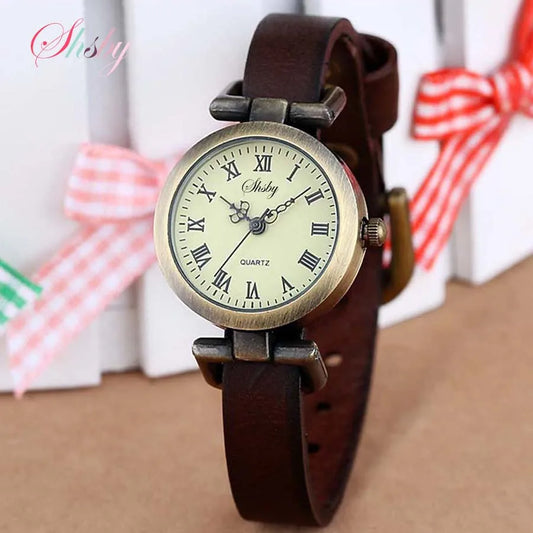 Shsby New Fashion Leather Watch – Hot-Selling ROMA Vintage Dress Watch for Women