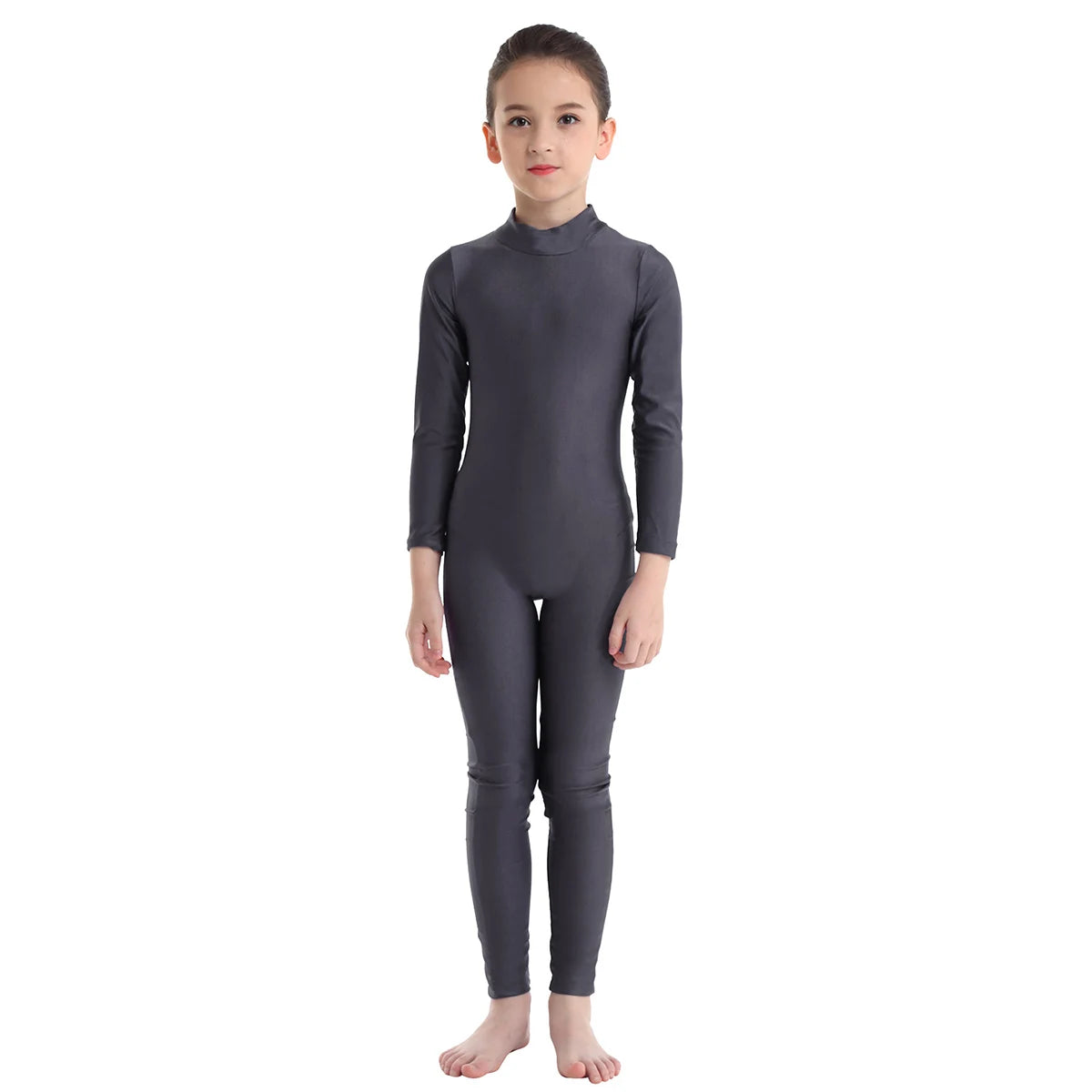 Kids Girls Full Body Gymnastics Bodysuit, Ballet Dance Jersey Leotard, Jumpsuit Sports Unitard, Children Dancewear and Sportswear