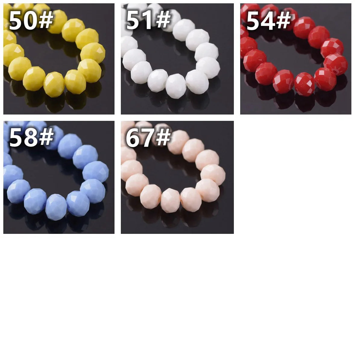 Czech Crystal Spacer Beads - Rondelle Faceted Glass Beads in Multiple Sizes for DIY Jewelry Making Crafts
