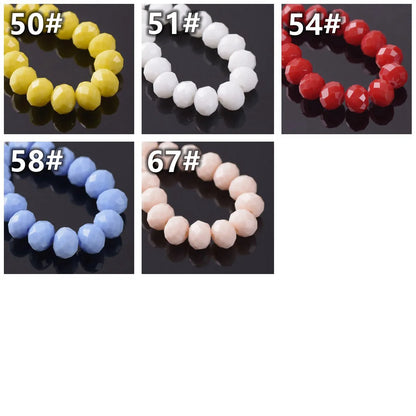 Czech Crystal Spacer Beads - Rondelle Faceted Glass Beads in Multiple Sizes for DIY Jewelry Making Crafts