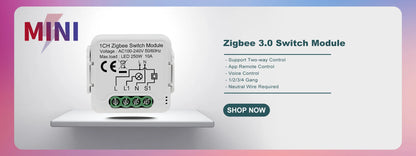 Tuya ZigBee 3.0 Smart Hub - Wireless/Wired Gateway Bridge for App & Voice Control, Alexa & Google Home Compatible