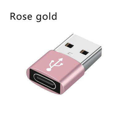 USB 3.0 to USB-C 3.1 Adapter – Mini Hi-Speed Type-C Female to USB-A Male Converter for Fast Charging & Data Sync OTG