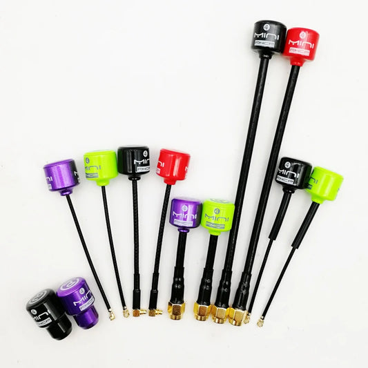 5.8G 4 RHCP Lollipop FPV Antenna – High Gain 2.8dBi SMA/RP-SMA/MMCX/UFL for Racing Drones