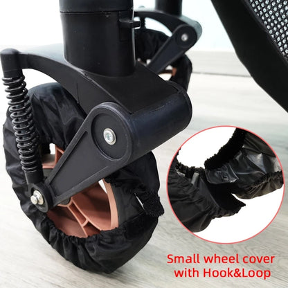 Baby Stroller Wheel Cover Set | Dustproof Tire Protectors for Infant Pushchair Pram | Anti-Dirty Oxford Cloth Accessories - Pack of 2