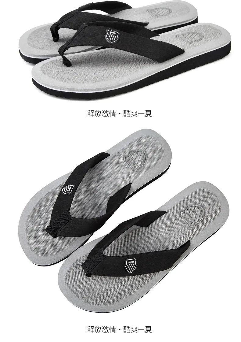 Men's Summer Sandals – High-Quality Anti-Slip Flip Flops, Casual Beach Shoes, Zapatos Hombre Slippers