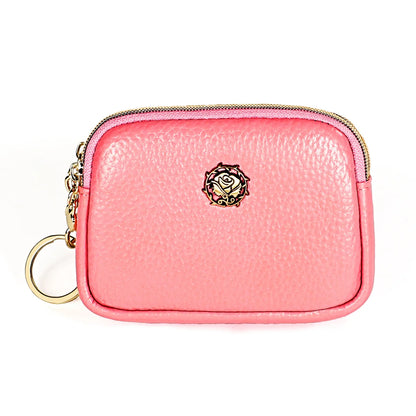 Senorita Genuine Leather Women’s Coin Purse – Double Zipper Small Wallet