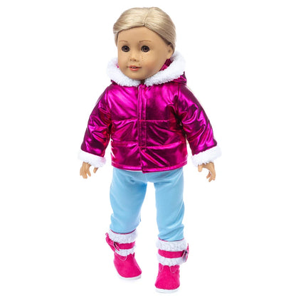 18-Inch Girl Doll Winter Coat – Jacket Outfit for 43cm Newborn Baby Dolls