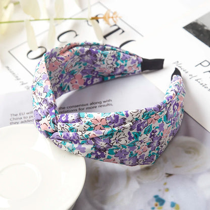 Fashion Leopard Print Headband — Wide Cross Elastic Bow Hairband for Women & Girls Hair Accessories