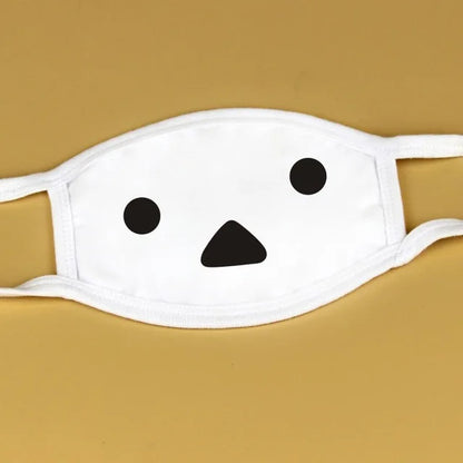 Kawaii Anime Expression Cotton Face Mask – Breathable Smile Mouth Muffle for Unisex Korean Style