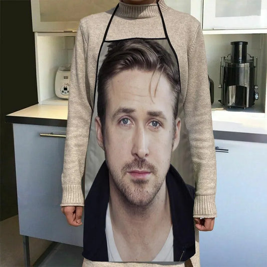 Custom Ryan Gosling Kitchen Apron - Stylish Adult Cooking & Baking Apron with Waterproof Fabric