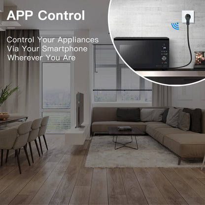 Bseed Smart WiFi Socket – EU Standard Intelligent Outlet, Compatible with Tuya App, Google & Alexa, Timer Function Home Improvement Plug