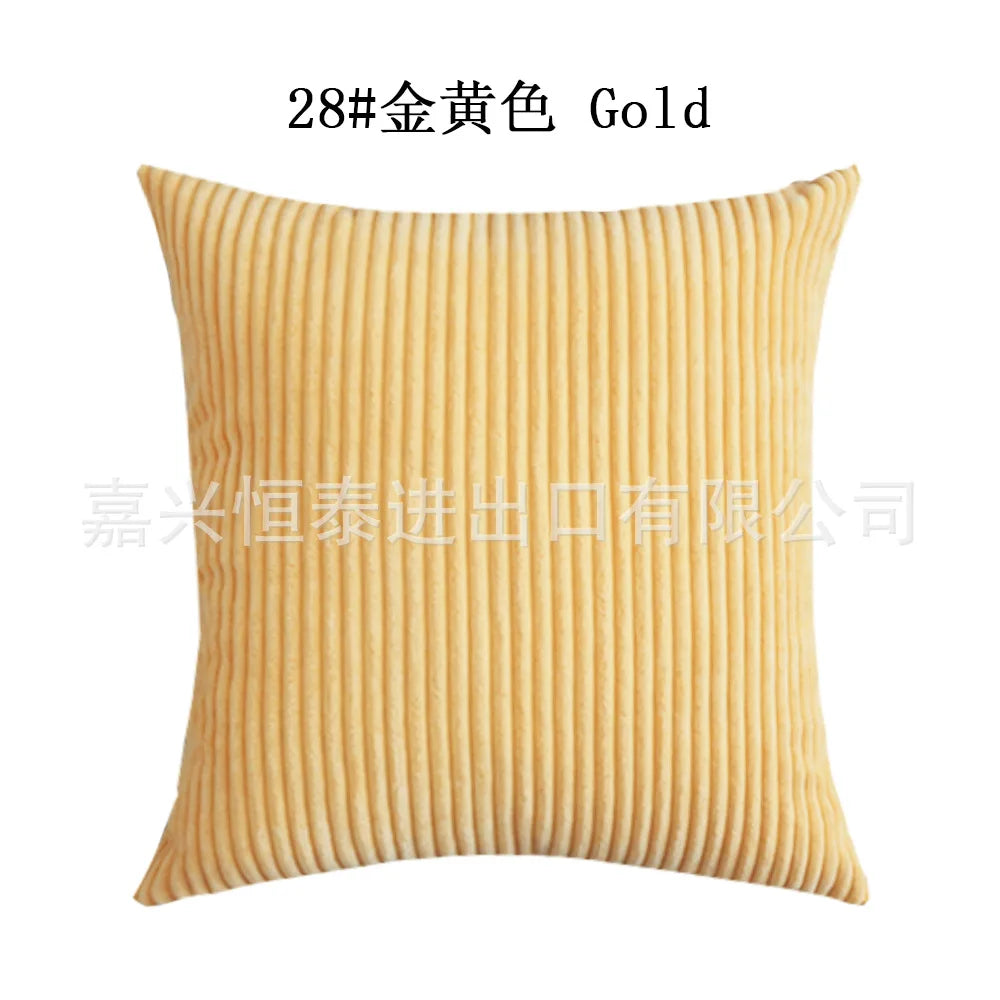 Striped Corduroy Body Pillow Cover - Plush Long Cushion Case for 50x70/50x100/50x120CM Bedding & Home Comfort