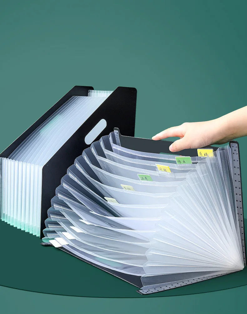 Multi-Layer A4 Standing Paper Bag – Vertical Desk Organizer & Portable File Folder for Office & School