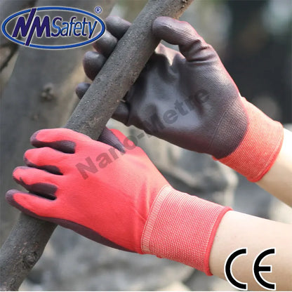 24Pcs/12Pairs Professional Protective Gloves – CE EN388 Certified Nylon Gloves for Men & Women, Construction & Garden Work