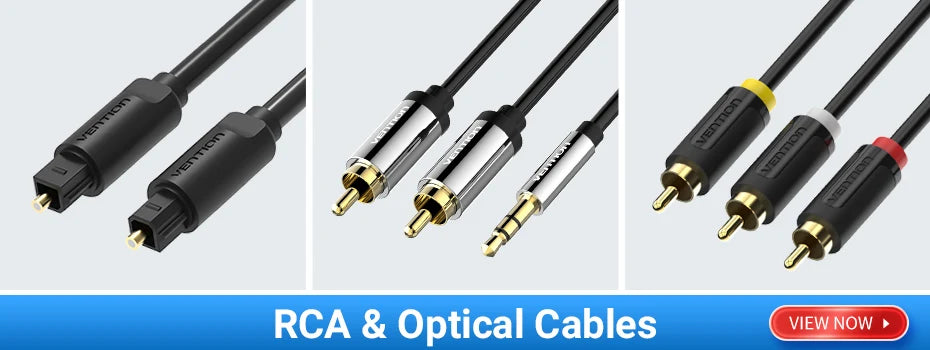 Vention Digital Optical Audio Cable – Toslink SPDIF Coaxial, 1m/2m for Amplifiers, Blu-ray, Xbox 360, PS4, Soundbar Fiber Cable