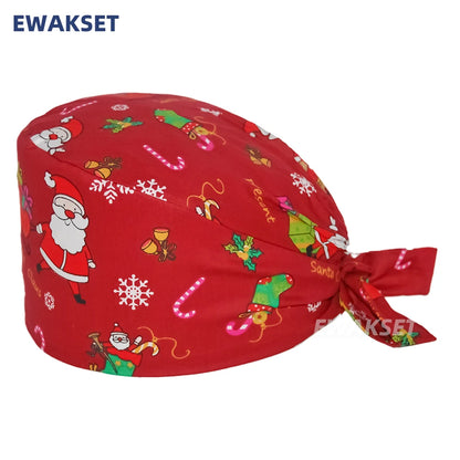 Unisex Soft Scrub Cap – Cartoon Print Surgical Hat for Men and Women, Operating Room Nursing Accessories