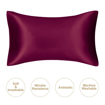 JuwenSilk Mulberry Silk Pillowcase – Soft Satin Silk Pillow Cover for Standard & Queen Size Bedding, Skin & Hair Care Luxury Sleep