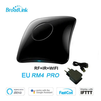 Broadlink RM4 Pro Universele Smart Remote – WiFi + IR + RF Schakelaar, Werkt met Alexa