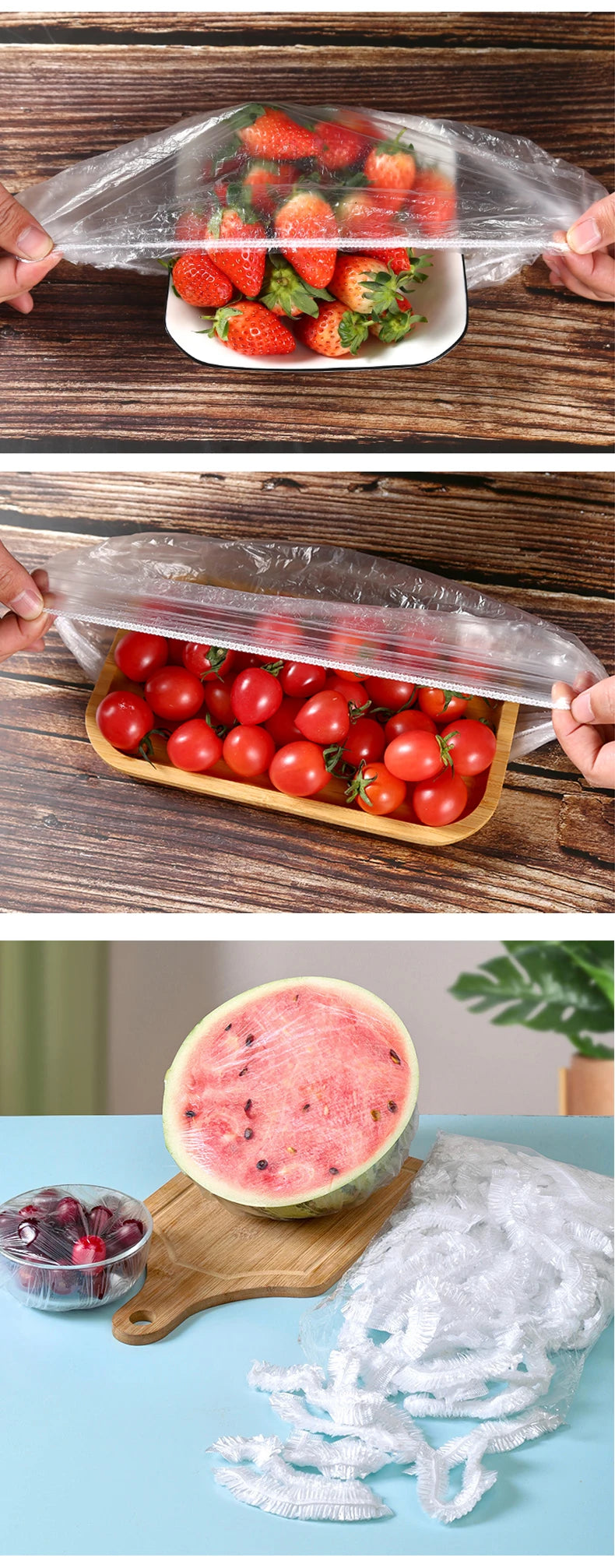 Reusable Elastic Food Covers – Durable Plastic Wrap Lids for Bowls, Plates & Kitchen Food Storage