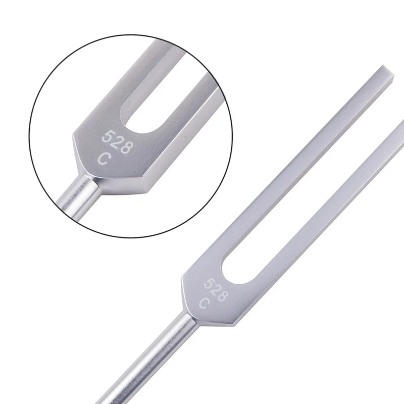 528Hz Tuning Fork Set with Mallet - 528C Tuner for DNA Repair & Nervous System Health Care