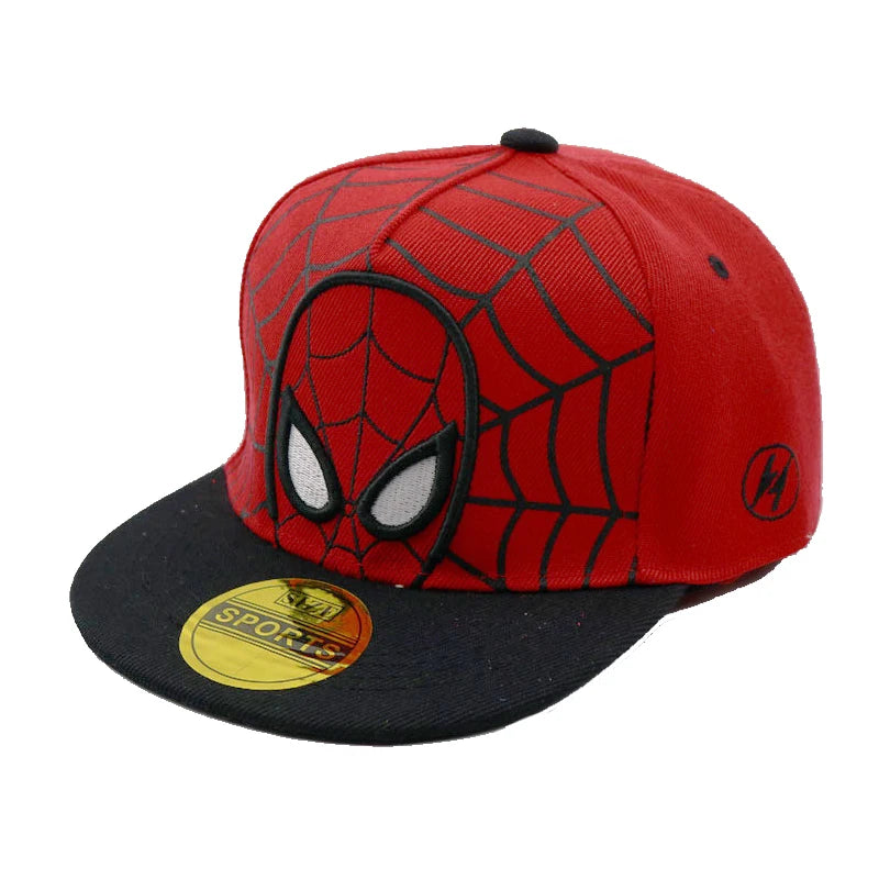 Disney Cartoon Spiderman Kids Hats - Toddler Baby Baseball Cap, Snapback Hip Hop Style for Boys and Girls, Autumn and Spring