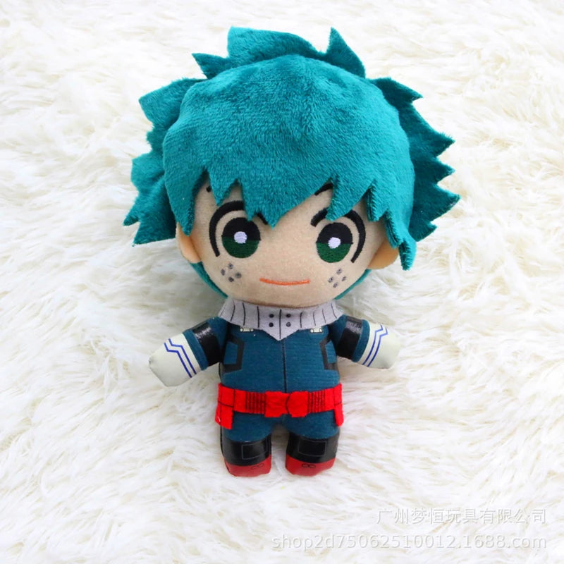 15CM My Hero Academia Plush Pendant Set – Izuku Midoriya, Katsuki Bakugo & Shoto Todoroki Soft Anime Doll Keychain Gifts