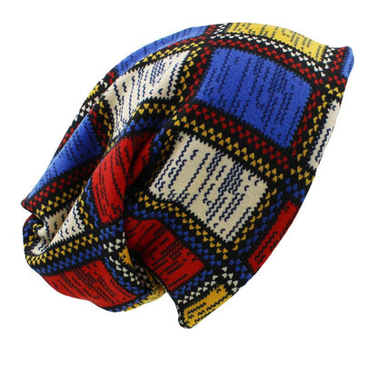 ALTOBEFUN Autumn Winter Unisex Hats - Plaid Design Contrast Color Skullies and Beanies for Men and Women, Model BHT022