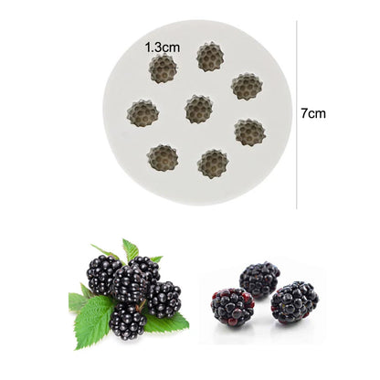 Raspberry & Blueberry Silicone Mold – DIY Candle, Resin, Fondant, Chocolate & Baking Decoration Mould (M2628)