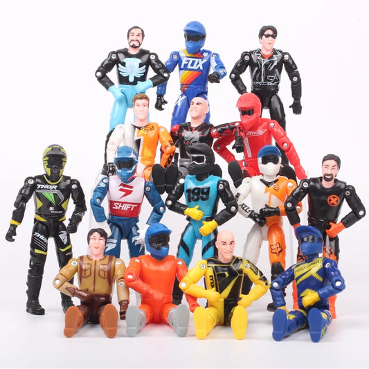 1/18 Scale 3.75" Motorcycle Racer Action Figure – Villopoto #5, Dungey #199, Pastrana Bike Model Collectible Toy