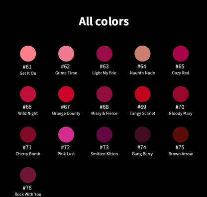 CHARMACY 16 Color Waterproof Velvet Lipstick – Long-Lasting Matte Lip Makeup, Easy to Wear