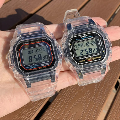 TPU Resin Watch Case and Strap for Casio G-Shock - Replacement Wristband for DW-5600, GW-M5610, M5600 and GLX-5600 Models