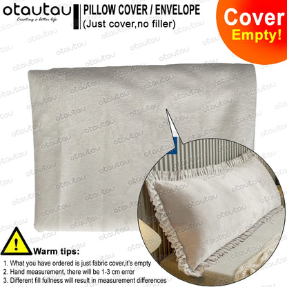 OTAUTAU Bed Headboard Pillowcase - Rectangle Long Body Pillow Cover for Headboard, Sofa & Bedding Decor KD012