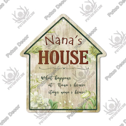 Putuo Decor Welcome House Shaped Wooden Sign – Rustic Hanging Plate for Home, Living Room Wall Decor