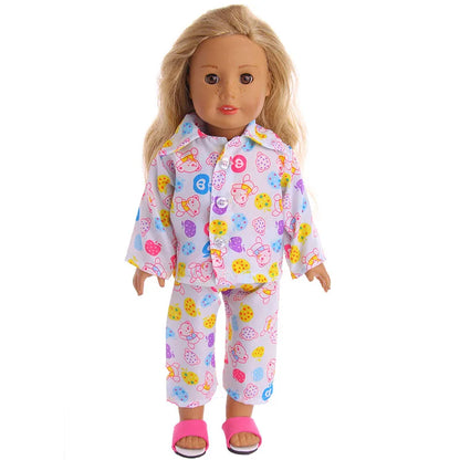 15-Style Doll Pajamas & Nightgowns – Cute Patterns for 18-Inch American & 43cm Born Dolls, Doll Accessories Toy