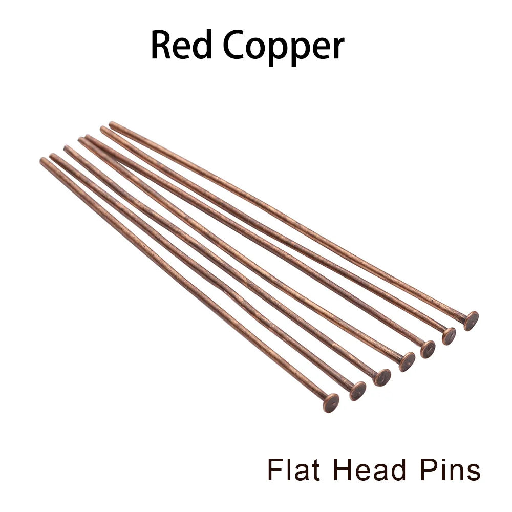 Jewelry Eye Pins & Ball Head Pins - 100/200pcs DIY Findings for Earrings Bracelets Pendants 16-60mm Craft Making Supplies