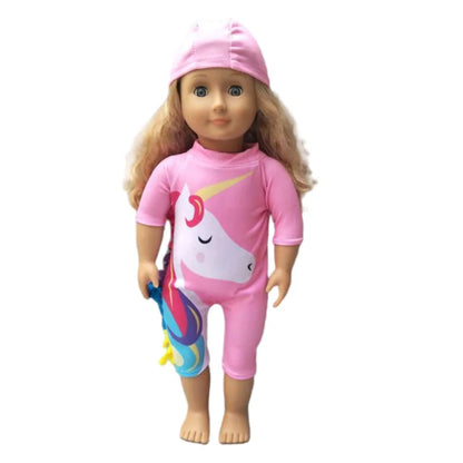 Baby Doll Bikini Outfit — Fits 43cm Born Bebe and 18-Inch American Dolls, Doll Clothes Set