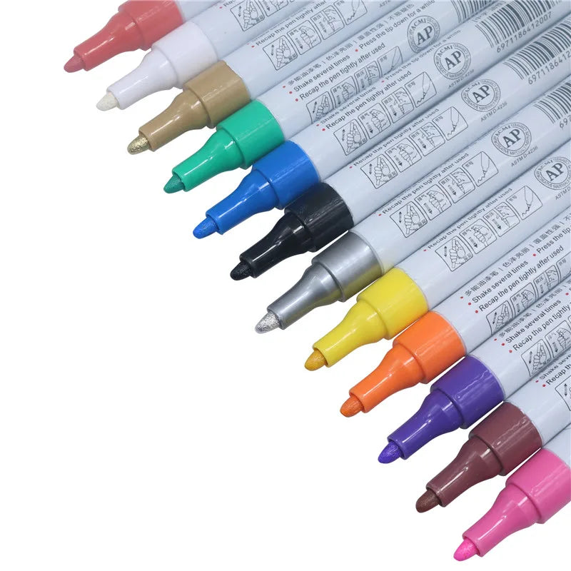 Waterproof Car Tire Paint Marker – Permanent Oily Pen for Graffiti & Tread Repair