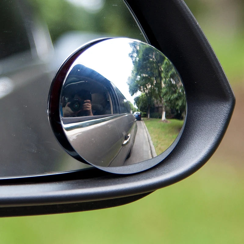 2PC 360° HD Frameless Blind Spot Mirrors – Ultrathin Wide-Angle Convex Rear View Car Accessories