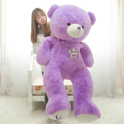 Cute Purple Bear Plush Toy - Soft Stuffed Animal Doll Gift for Kids, Classmates & Graduation