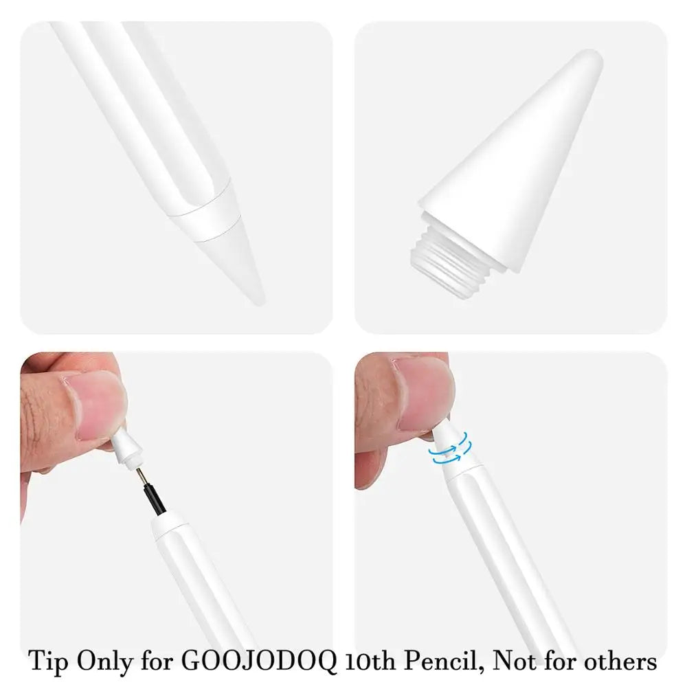 10th & 30th GO30 Pencil Nib Tips for GOOJODOQ – Compatible with Apple Pencil 1 & 2, iPad 2018-2023 with Palm Rejection