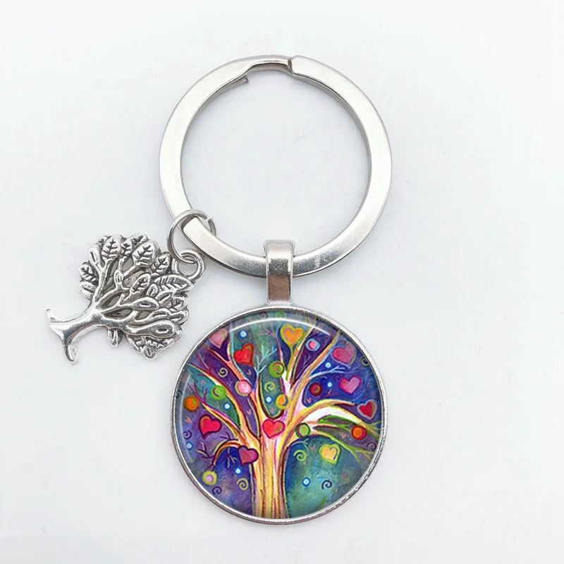 Tree of Life Keychain – Vintage Handmade Fashion Key Ring Jewelry Gift for Men & Women Party & Everyday Use Accessories