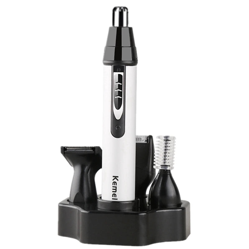 Original All-in-1 Rechargeable Nose Ear Hair Trimmer: Men's Grooming Kit - Electric Eyebrow and Beard Trimmer, Nose and Ears Trimmer