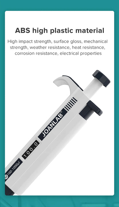 JOANLAB Digital Micropipette — Automatic Adjustable Plastic Pipette for Laboratory & Chemistry Experiments, Includes Pipette Tips