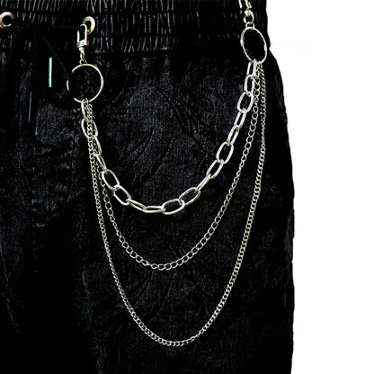Vintage Metal Tassel Keychain – Long Rock Hipster Pant & Jean Clip Accessory for Women
