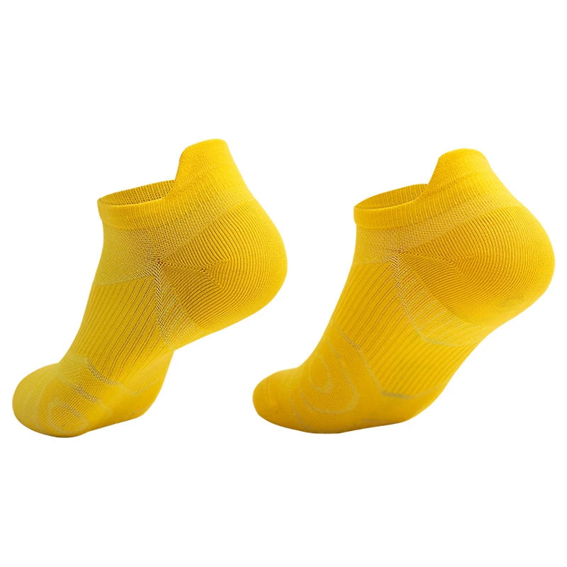 Athletic No-Show Ankle Socks — Breathable, Non-Slip Nylon Sports Socks for Basketball, Running, Biking & Football