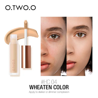 O.TWO.O Full Coverage Concealer - Waterproof Long Lasting Liquid Makeup Base for Dark Circles & Blemishes