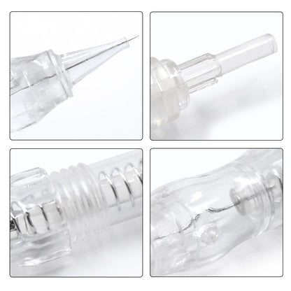 Biomaser 10PCS Revolution Tattoo Needles – 1R, 2R, 3R, 5R Permanent Makeup Cartridge for Eyebrow Tattoo Machines