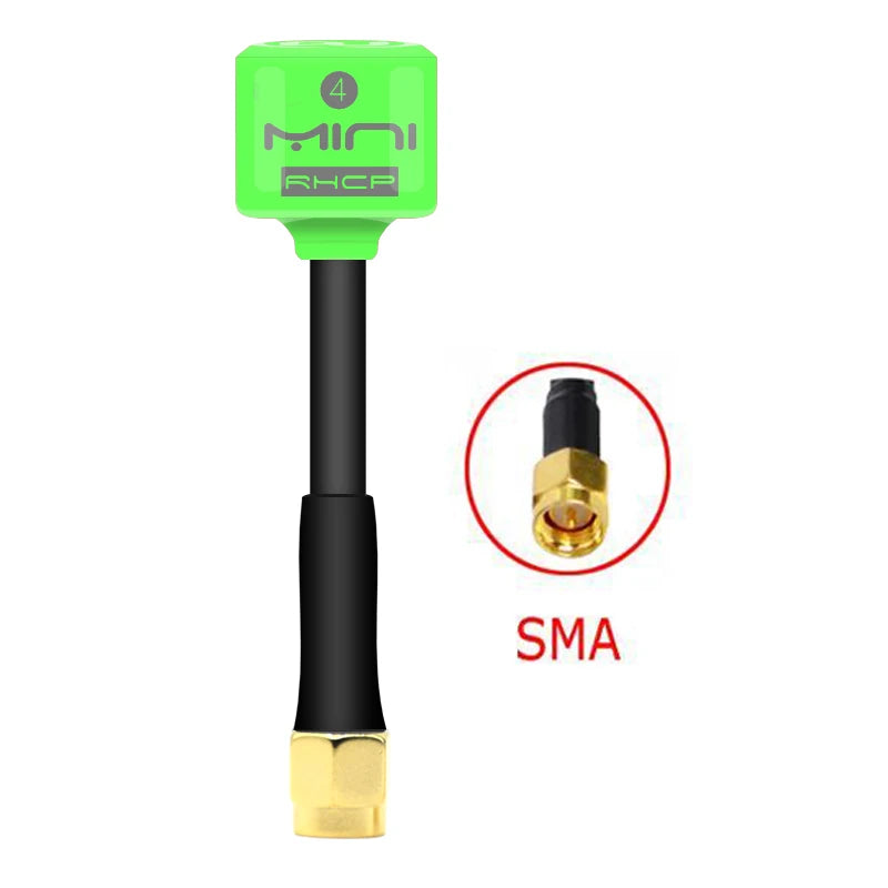 5.8G 4 RHCP Lollipop FPV Antenna – High Gain 2.8dBi SMA/RP-SMA/MMCX/UFL for Racing Drones