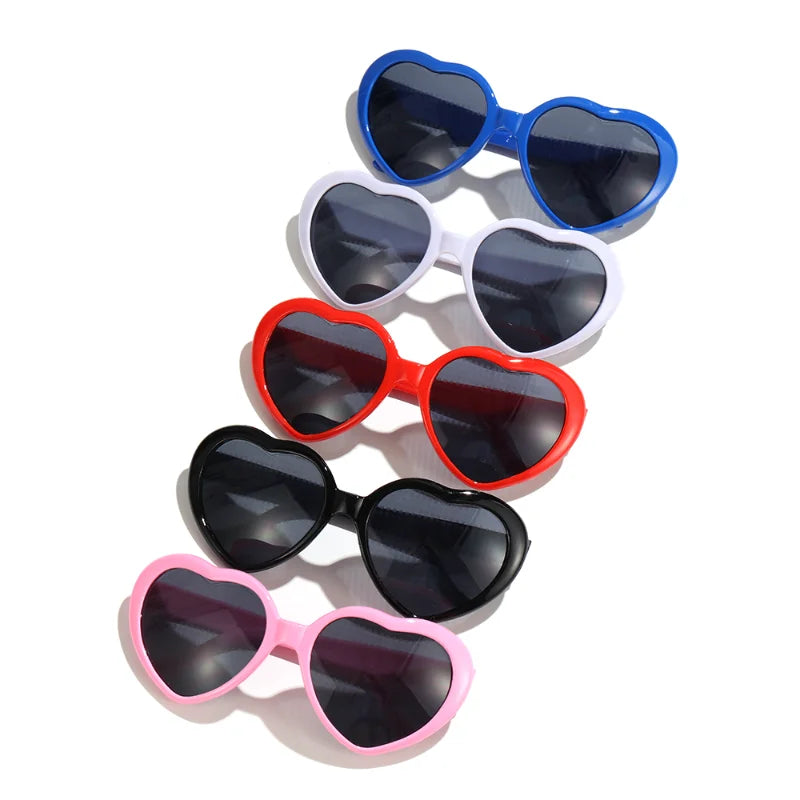 Women’s Fashion Heart-Shaped Glasses Watch - Nighttime Light Diffraction to Heart Shape, Stylish Female Sunglasses