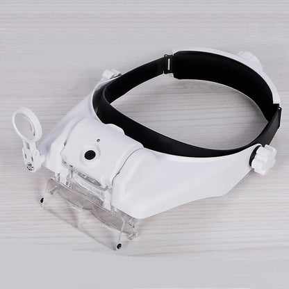 USB Rechargeable Magnifying Glasses Loupe with LED – Watchmaker Repair Tool Headband Magnifier (1.5x-3.5x)
